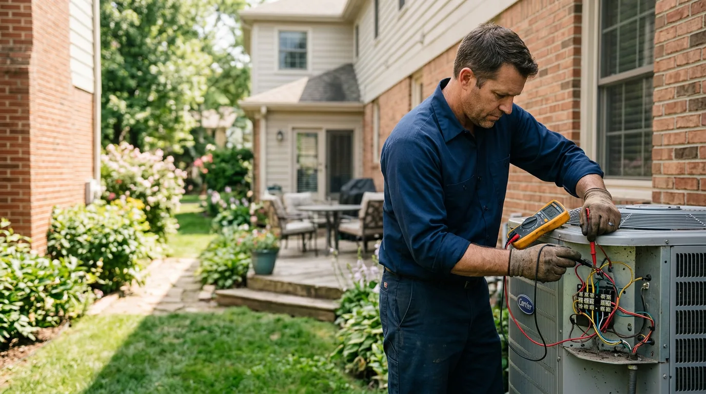 HVAC technician working near Bassett, VA